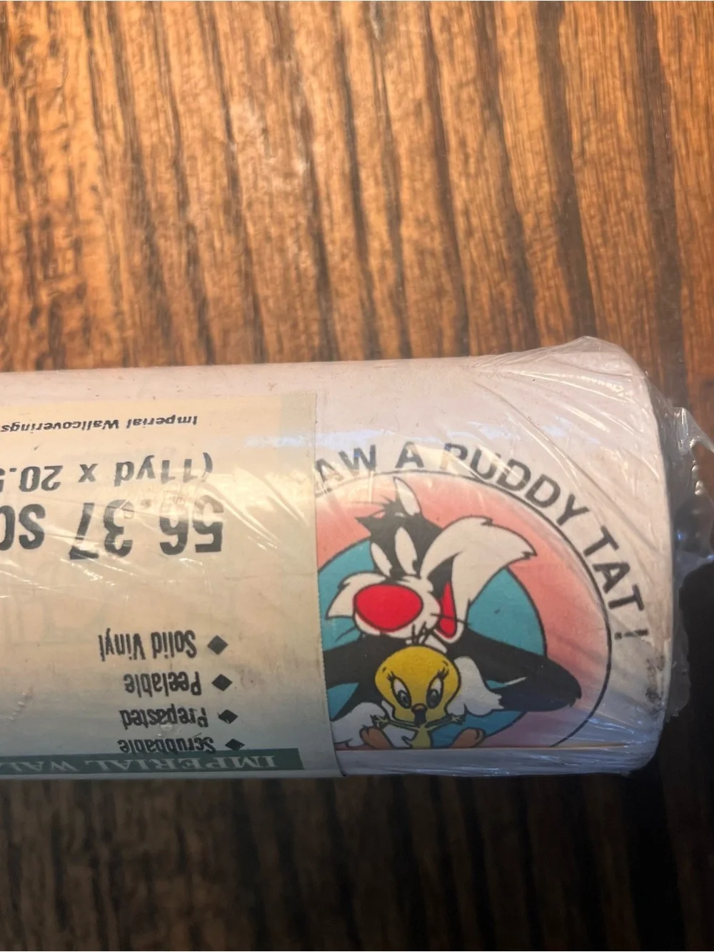 Looney Toons Wallpaper VTG NWT Taz Daffy Bugs Sylvester Tweety 90s Warner Bros